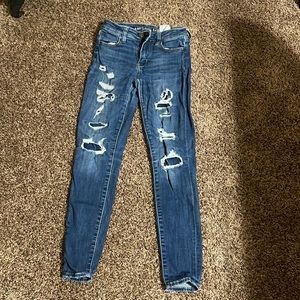 American eagle skinny jeans size 0